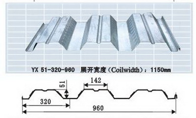 鍍鋅壓型鋼板YXB51-320型